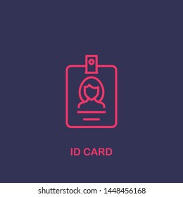 Outline id card icon.id card vector illustration. Symbol for web and mobile
