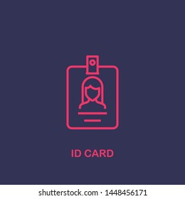 Outline id card icon.id card vector illustration. Symbol for web and mobile