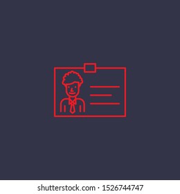 Outline id card  icon.id card  vector illustration. Symbol for web and mobile