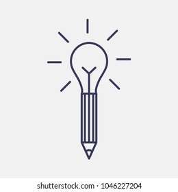Outline idea icon illustration vector symbol