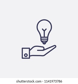 Outline idea icon illustration,vector creativ sign symbol