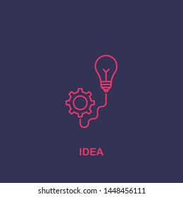 Outline idea icon.idea vector illustration. Symbol for web and mobile