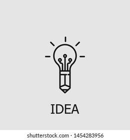 Outline idea vector icon. Idea illustration for web, mobile apps, design. Idea vector symbol.