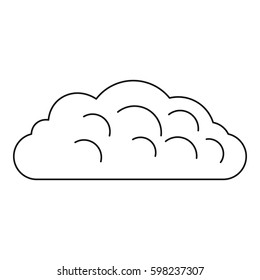 Outline illustration of autumn cloud vector icon for web