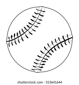 outline illustration of baseball ball