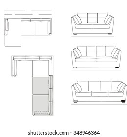 Outline Illustration Of The Couch Plan