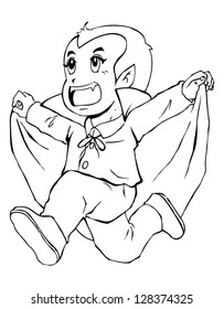 Outline illustration of Dracula