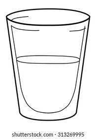 Vector Illustration Glass Water Stock Vector (Royalty Free) 318192269