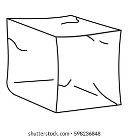 Outline illustration of ice vector icon for web