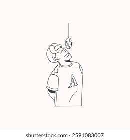 Outline Illustration of Indonesian National Day for design needs, Landing Pages, Animation, Apps, Presentations, Content Creator and other Promotions