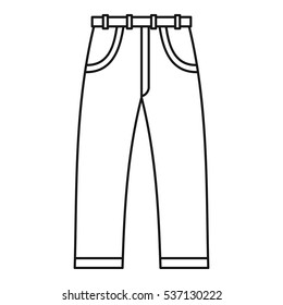 Outline Illustration Jeans Vector Icon Web Stock Vector (Royalty Free ...