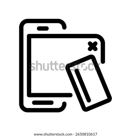 Outline Illustration of Online Financial Transaction via Phone