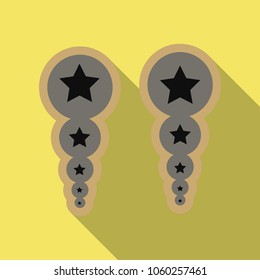 Outline illustration of pearl earrings vector icon for web design isolated on background