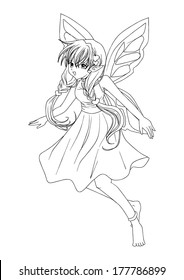 Anime Coloring Pages Images Stock Photos Vectors Shutterstock