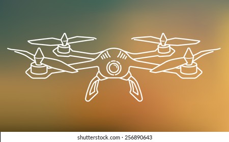 Outline illustration of quadcopter