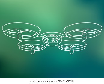 Outline illustration of quadcopter
