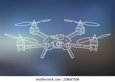 Outline illustration of quadcopter