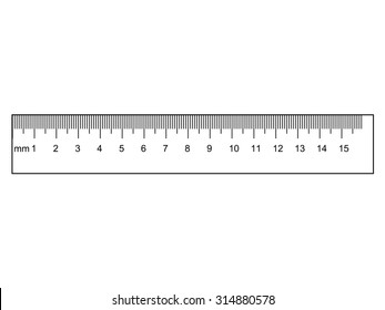 outline illustration of ruler, instrument of measurement