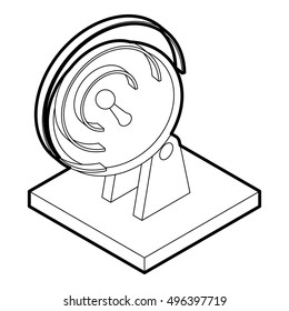 Outline illustration of satellite dish vector icon for web