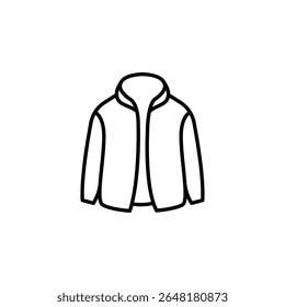 Outline Illustration Of Stylish Outerwear Jacket On Transparent Layer