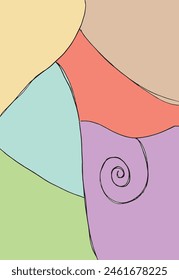 Outline illustration vector abstract image.
Hand drawn abstract artwork.
Simple cute original logo.
Hand drawn vector illustration for posters.