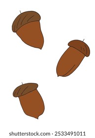 Outline illustration vector image of an acorn.
Hand drawn artwork of an acorn.
Simple cute original logo.
Hand drawn vector illustration for posters.