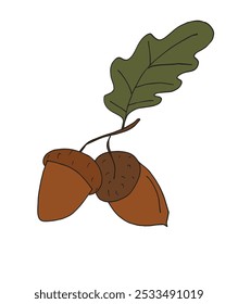 Outline illustration vector image of an acorn.
Hand drawn artwork of an acorn.
Simple cute original logo.
Hand drawn vector illustration for posters.