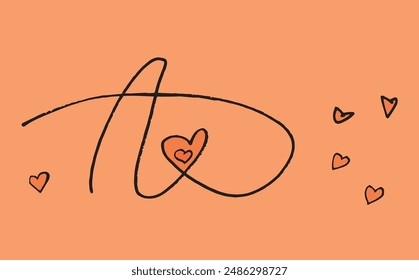 Outline illustration vector image of amore letter.
Hand drawn artwork of amor word.
Simple cute original logo.
Hand drawn vector illustration for posters.