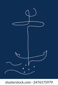 Outline illustration vector image of an anchor.
Hand drawn artwork of an anchor.
Simple cute original logo.
Hand drawn vector illustration for posters.