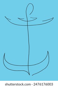 Ilustración de esquema Imagen de Vector de un anclaje.
Obra de arte dibujada a mano de un ancla.
Simple lindo logotipo original.
Ilustración vectorial dibujada a mano para carteles.