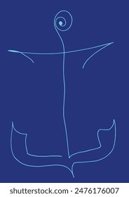 Outline illustration vector image of an anchor.
Hand drawn artwork of an anchor.
Simple cute original logo.
Hand drawn vector illustration for posters.