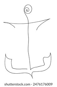 Outline illustration vector image of an anchor.
Hand drawn artwork of an anchor.
Simple cute original logo.
Hand drawn vector illustration for posters.