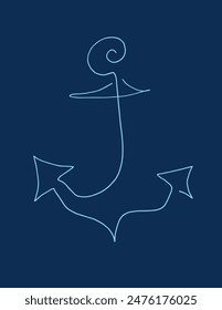 Outline illustration vector image of an anchor.
Hand drawn artwork of an anchor.
Simple cute original logo.
Hand drawn vector illustration for posters.