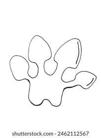 Outline illustration vector image of an animal paw.
Hand drawn artwork of an animal paw.
Simple cute original logo.
Hand drawn vector illustration for posters.