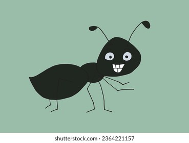Outline illustration vector image of an ant.
Hand drawn artwork of an ant. 
Simple cute original logo.
Hand drawn vector illustration for posters, cards, t-shirts.