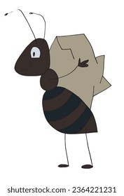 Outline illustration vector image of an ant.
Hand drawn artwork of an ant. 
Simple cute original logo.
Hand drawn vector illustration for posters, cards, t-shirts.