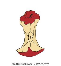 Ilustración de contorno Imagen de Vector de una manzana.
Obra de arte dibujada a mano de una manzana.
Simple lindo logotipo original.
Ilustración vectorial dibujada a mano para carteles.