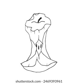 Outline illustration vector image of an apple.
Hand drawn artwork of an apple.
Simple cute original logo.
Hand drawn vector illustration for posters.