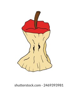 Ilustración de contorno Imagen de Vector de una manzana.
Obra de arte dibujada a mano de una manzana.
Simple lindo logotipo original.
Ilustración vectorial dibujada a mano para carteles.