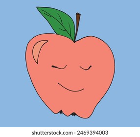 Outline illustration vector image of an apple.
Hand drawn artwork of an apple.
Simple cute original logo.
Hand drawn vector illustration for posters.