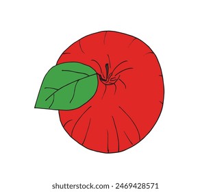 Outline illustration vector image of an apple.
Hand drawn artwork of an apple.
Simple cute original logo.
Hand drawn vector illustration for posters.