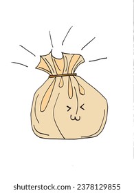 Outline illustration vector image of an asian food.
Hand drawn artwork of an asian food. 
Simple cute original logo.
Hand drawn vector illustration for posters, cards, t-shirts.