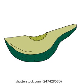 Outline illustration vector image of an avocado.
Hand drawn artwork of an avocado.
Simple cute original logo.
Hand drawn vector illustration for posters.