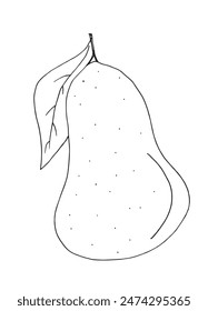 Esquema ilustración Imagen de Vector de un aguacate.
Dibujo a mano de un aguacate.
Simple lindo logotipo original.
Ilustración vectorial dibujada a mano para carteles.