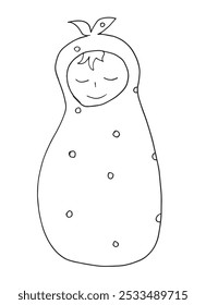 Outline illustration vector image of a baby.
Hand drawn artwork of a baby.
Simple cute original logo.
Hand drawn vector illustration for posters.