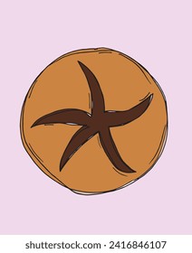 Esbozar la imagen vectorial de un bagel.
Dibujo a mano de un bagel.
Simple y lindo logo original.
Ilustración vectorial dibujada a mano para afiches.