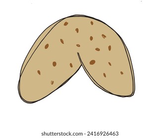 Outline illustration vector image of a bagel.
Hand drawn artwork of a bagel.
Simple cute original logo.
Hand drawn vector illustration for posters.