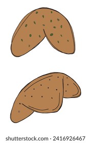 Esbozar la imagen vectorial de un bagel.
Dibujo a mano de un bagel.
Simple y lindo logo original.
Ilustración vectorial dibujada a mano para afiches.