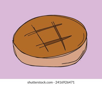 Outline illustration vector image of a bagel.
Hand drawn artwork of a bagel.
Simple cute original logo.
Hand drawn vector illustration for posters.