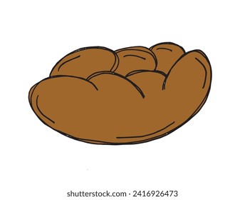 Outline illustration vector image of a bagel.
Hand drawn artwork of a bagel.
Simple cute original logo.
Hand drawn vector illustration for posters.